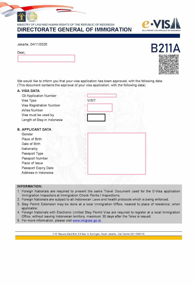 VISA C1 Extension (B211)