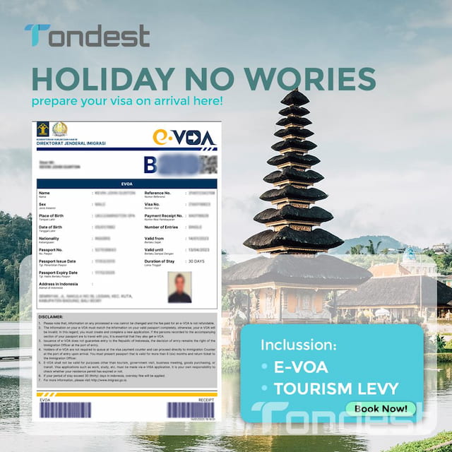 eVOA Service + Tourism Levy